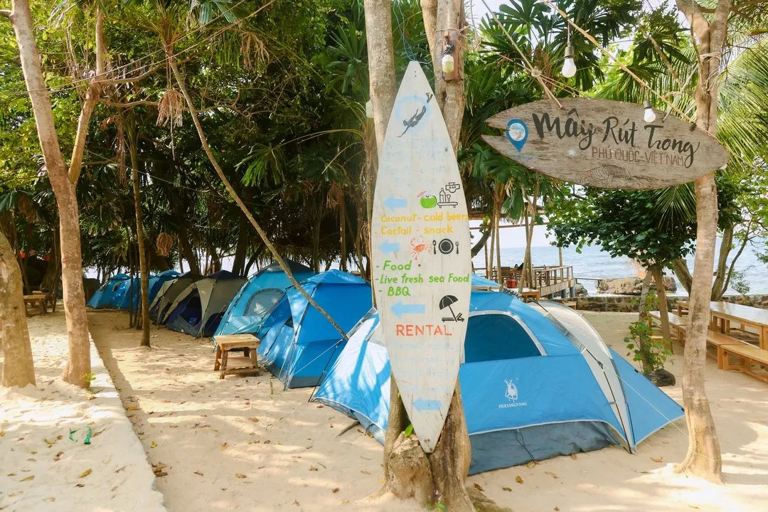 2D1N Тур | Кемпинг-опыт в Hon May Rut Trong и Ужин на гриле | Phu Quoc