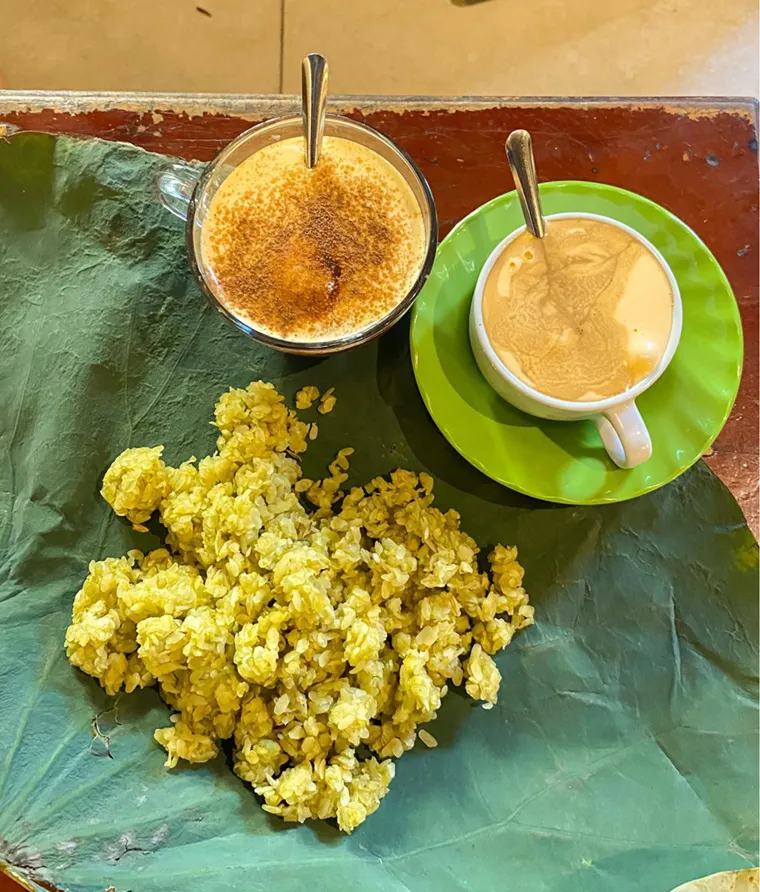 Vong village green rice has a unique flavor from the sweetness of young sticky rice combined with coffee