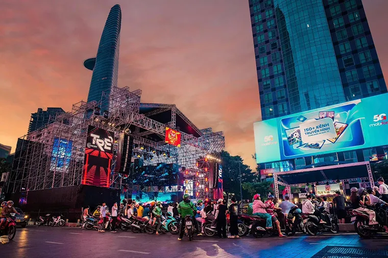 Nguyen Hue Walking Street is where the city's major music festivals are regularly held