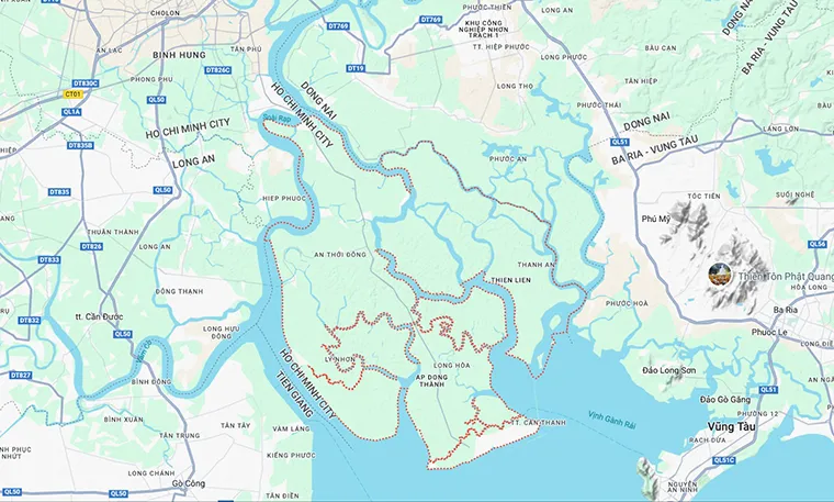 Can Gio district is the only district bordering the sea of Ho Chi Minh City.