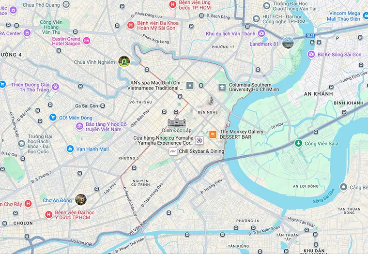 District 1 is the central area of Ho Chi Minh City with many entertainment venues and high-rise buildings