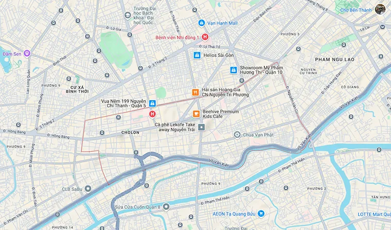 District 5 is one of the inner city districts with the longest history, with a large concentration of Chinese people.