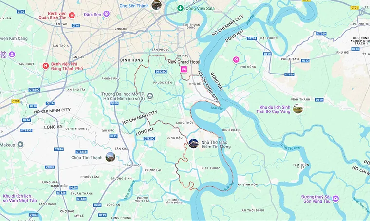 Nha Be district is located on the vital waterway from the East Sea to the inner city of Ho Chi Minh City.