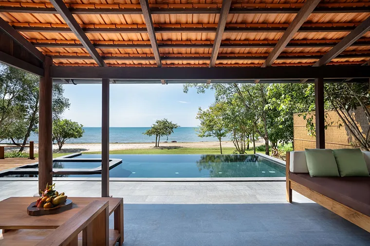 Sea view of the resort