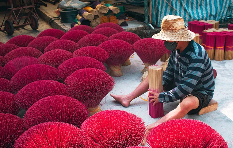 Traditional craft villages are impressive highlights for tourists when coming to Hanoi