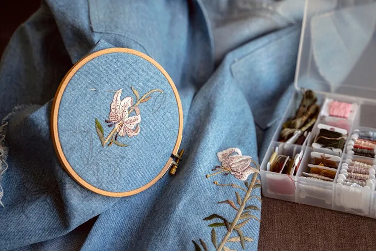 Guests can individually order hand-embroidered samples from artisans