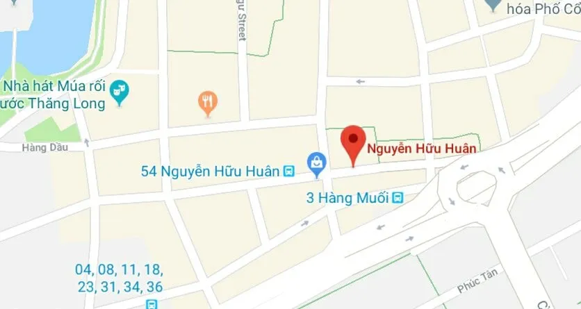 Nguyen Huu Huan's location is an excellent starting point for exploring Hanoi