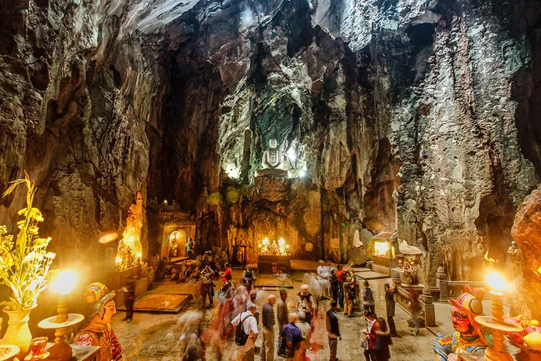 Marble Mountains is a famous destination not to be missed when arriving in Da Nang.