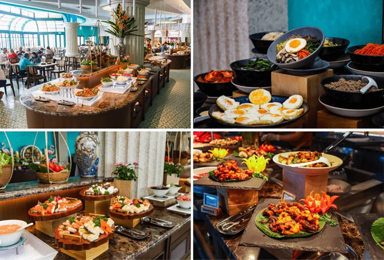 Ba Na Hills offers diverse dining with 90-dish buffets.