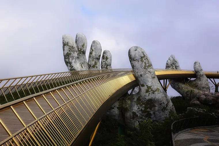 The Golden Bridge is an iconic symbol of Ba Na Hills.