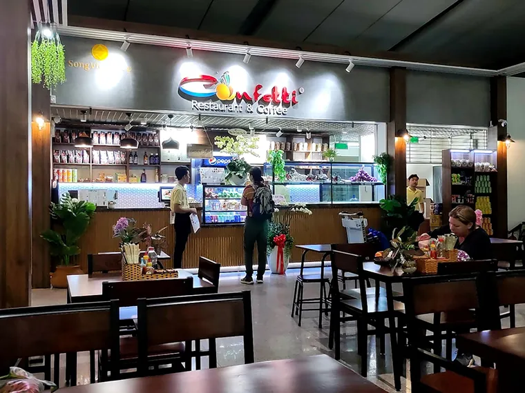 Confetti Restaurant has a luxurious and cozy dining space