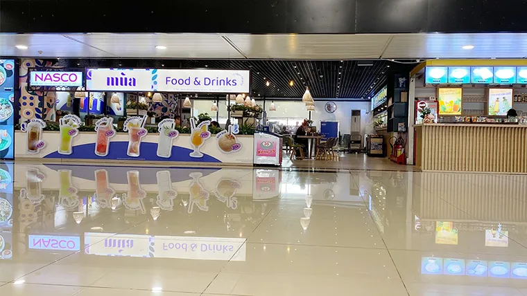 Mua – Food & Drinks is an ideal place to relax and enjoy a meal before your flight