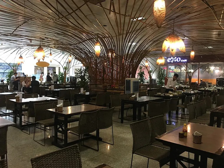 The space is airy at Ngoc Suong Restaurant