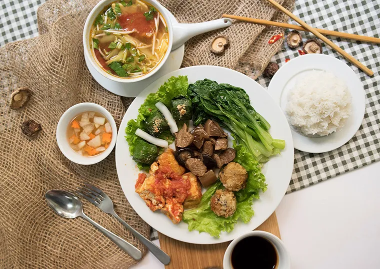 The vegan dishes at Nang Tam are beautifully prepared with delicious quality