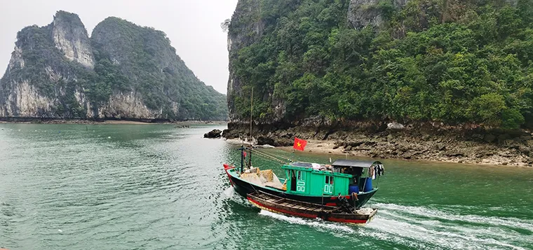 Buses, private cars, and boats connect Hanoi to Bai Tu Long National Park