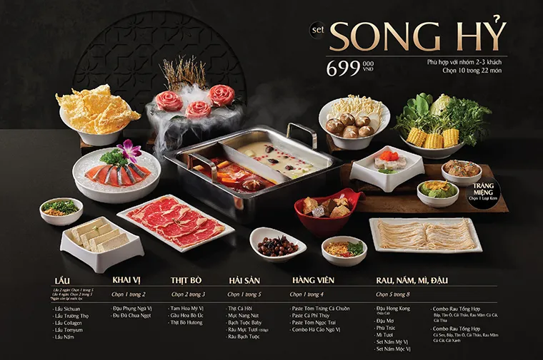 Song Hy Set Menu for 2 - 3 people at Hutong