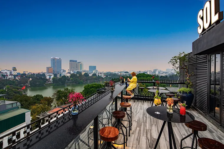 View from the rooftop bar