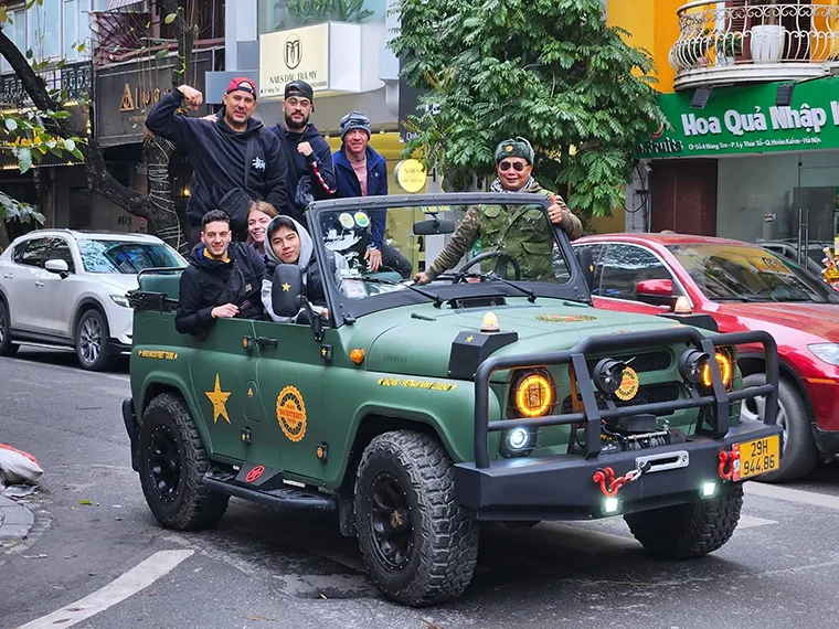Experience Hanoi Street Food with Jeep