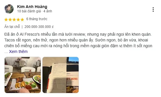 Review from Kim Anh Hoang