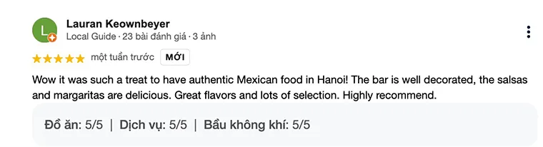 Reviews from customer