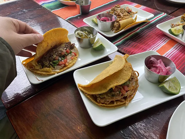 Corntillas (Handmade corn tortillas)