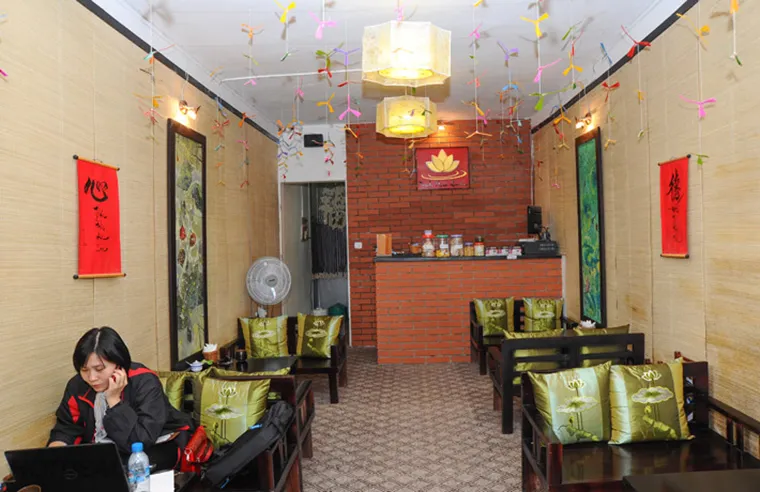 Tinh Thu Quan offers authentic vegan pho in a simple, spiritual setting