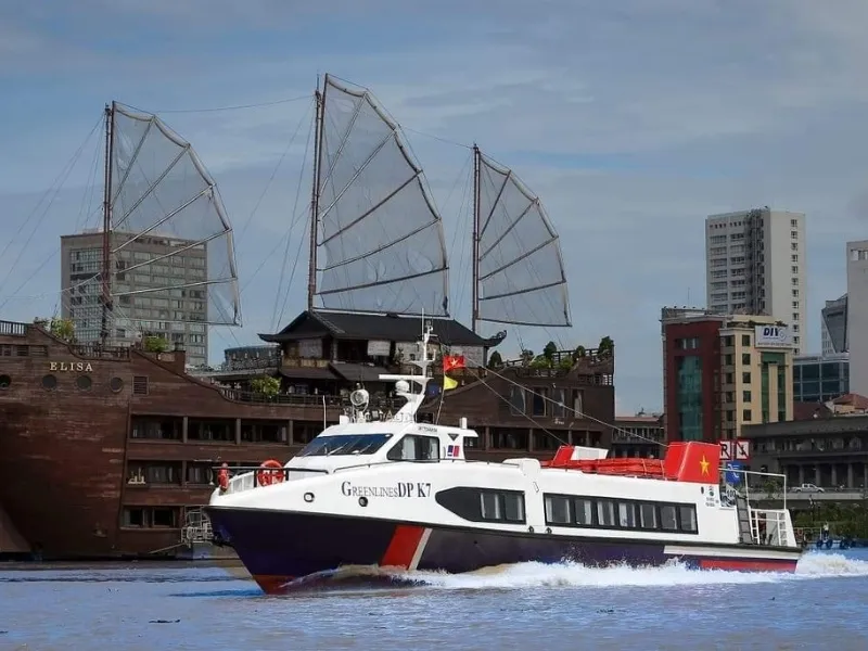 High-speed boats are a unique means of transport to travel from Saigon to Mekong Delta