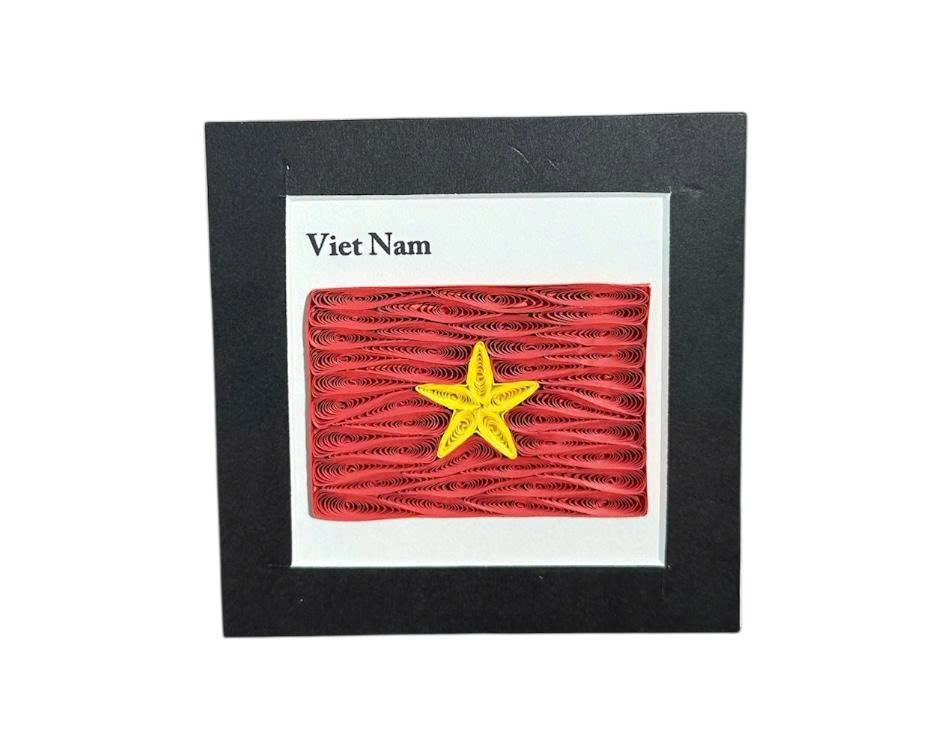Nam châm họa tiết giấy xoắn lưu niệm Việt Nam