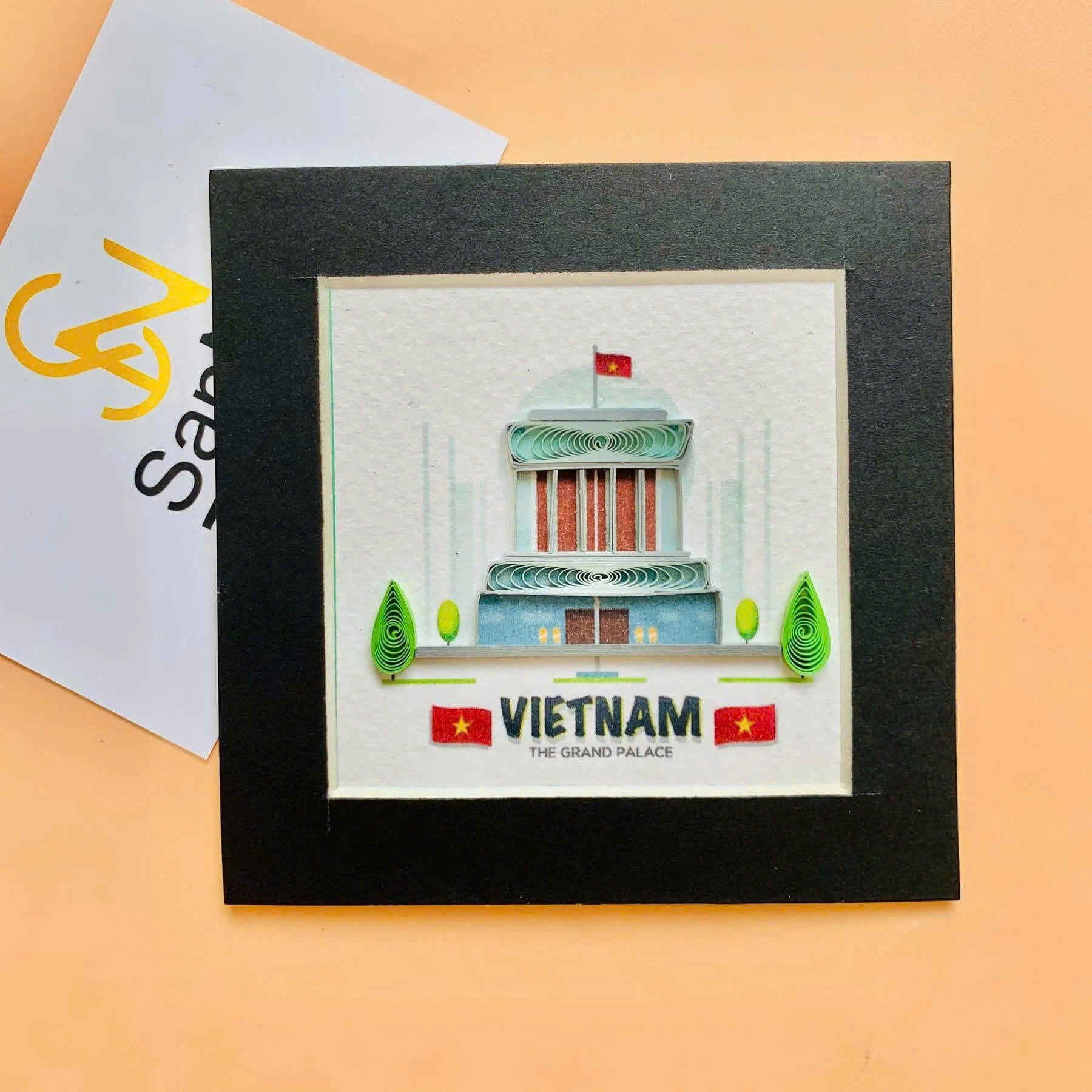 Nam châm họa tiết giấy xoắn lưu niệm Việt Nam