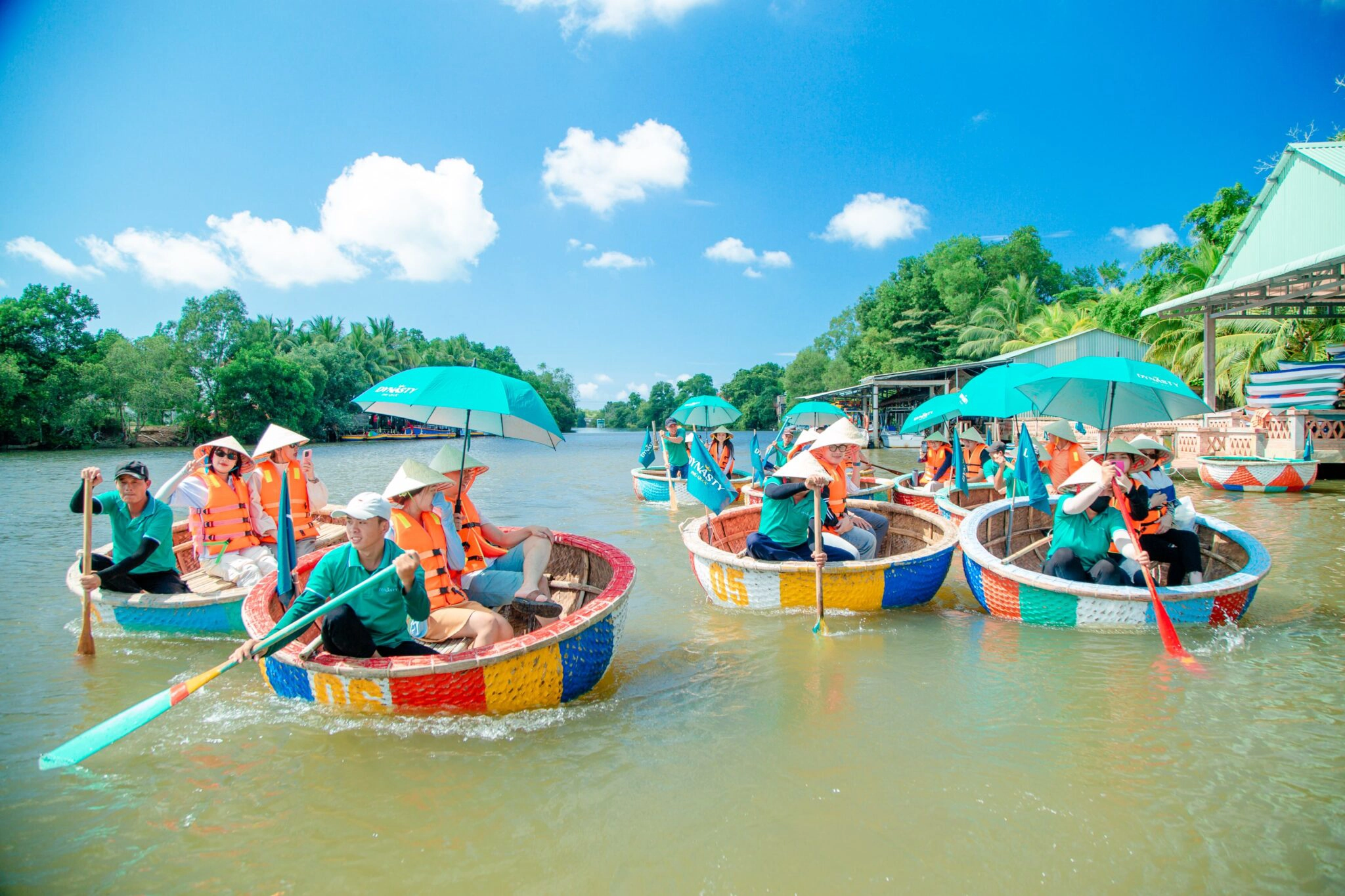 Experience Floating Basket Boat Ride on Cua Can River | Phu Quoc