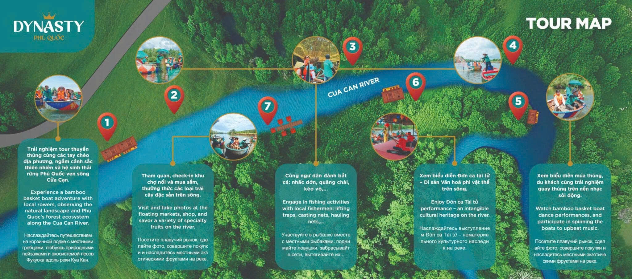 Experience Floating Basket Boat Ride on Cua Can River | Phu Quoc