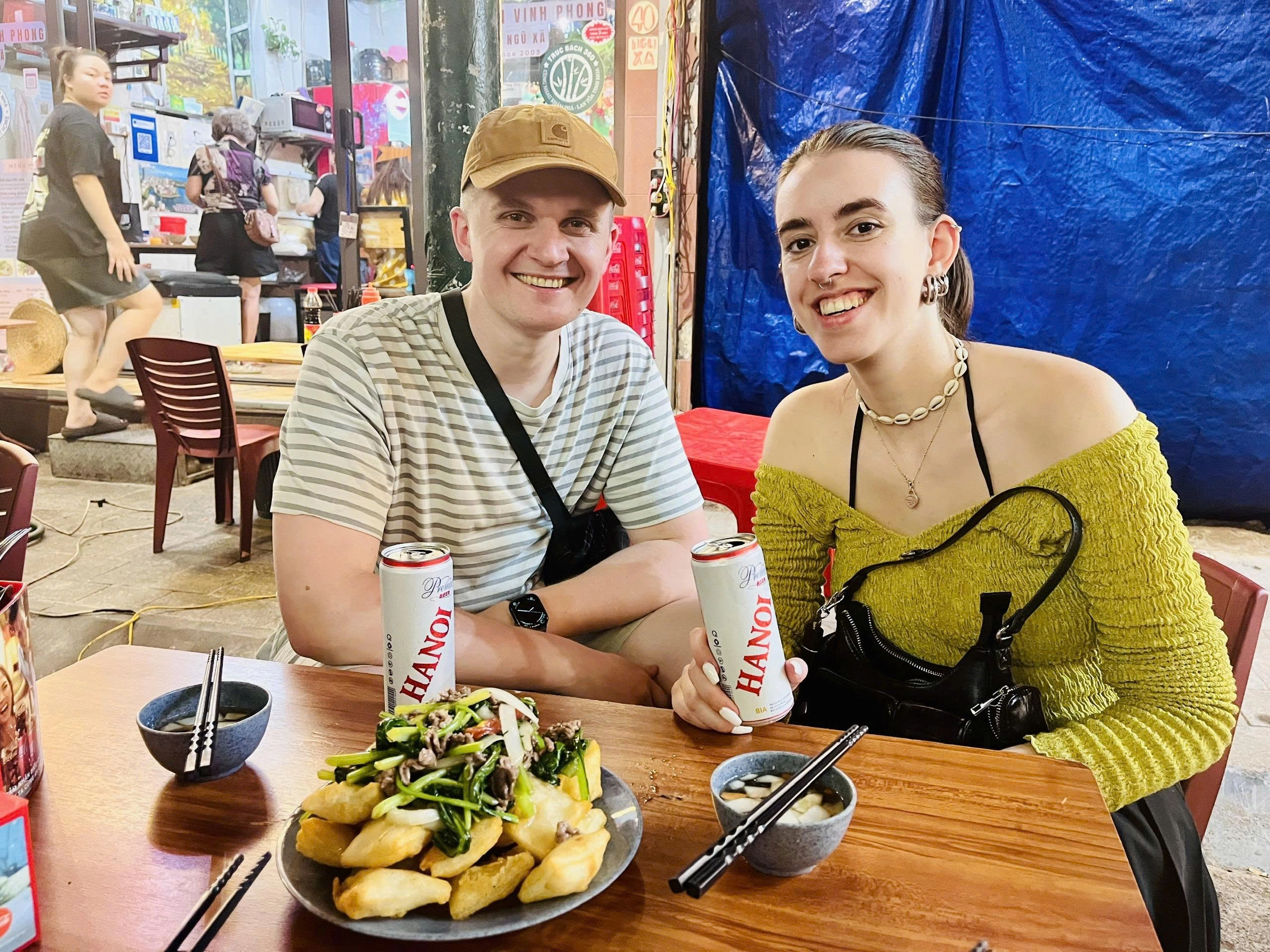 Night Tour | Explore Hanoi at Night by Vespa (4 Hours) with Street Food & Drinks + Lively Night Atmosphere + Exciting Trip | Hanoi