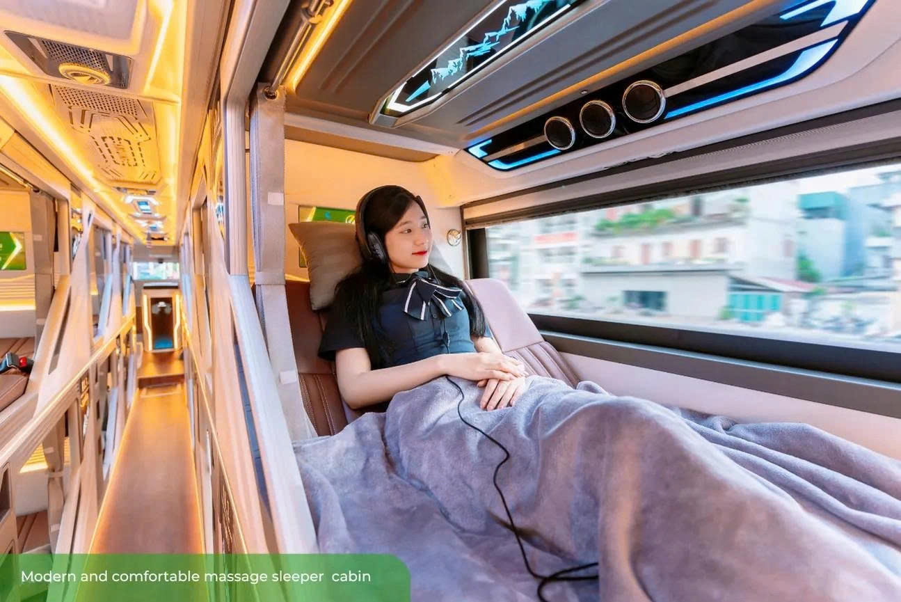 VIP Cabin Shuttle Bus Service Hanoi-Sapa by HKBuslines | Flexible Drop-off/Pick-up Locations