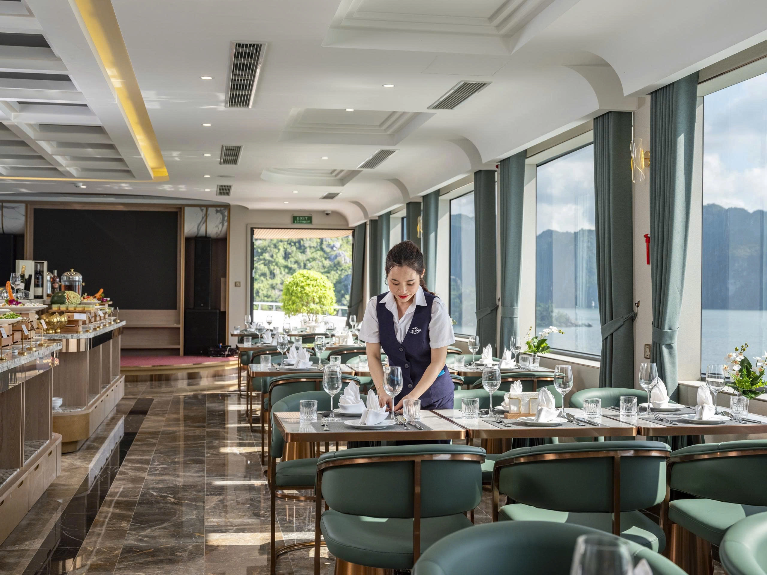 Day Tour | Explore Ha Long Bay and Enjoy a Premium Buffet Lunch with the 5-Star Leona Luxury Cruise | Ha Long