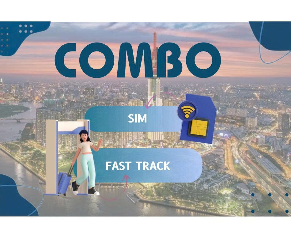 [COMBO] 15-Day eSIM (8GB/Day) + Premium Fast Track | Tan Son Nhat Airport