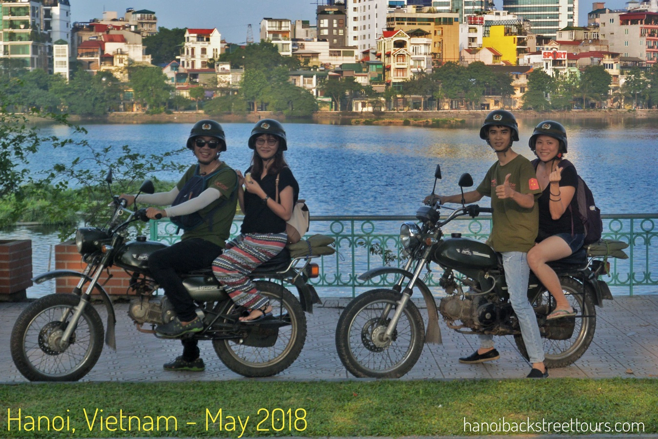 Full-day Explore Hanoi City by Vintage Motorbike & Contryside to Bat Trang Village by Army Jeep