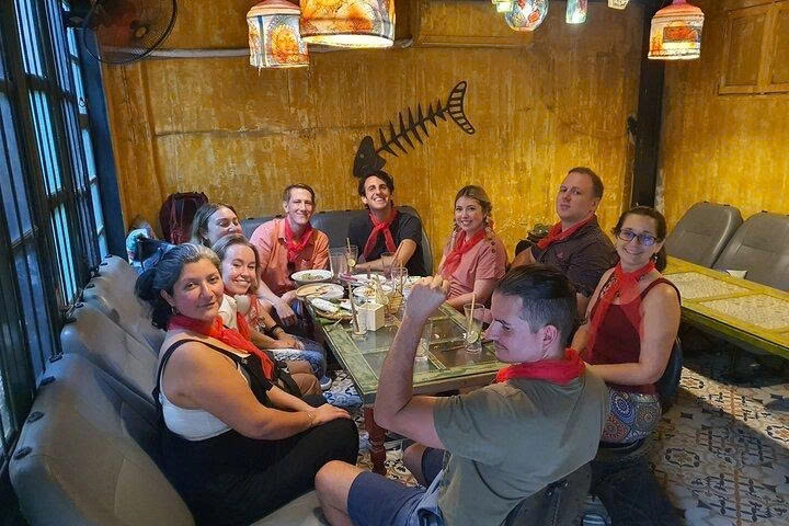 Hanoi Street Food, Train Street & Backstreet Vintage Motorbike Tour by Night