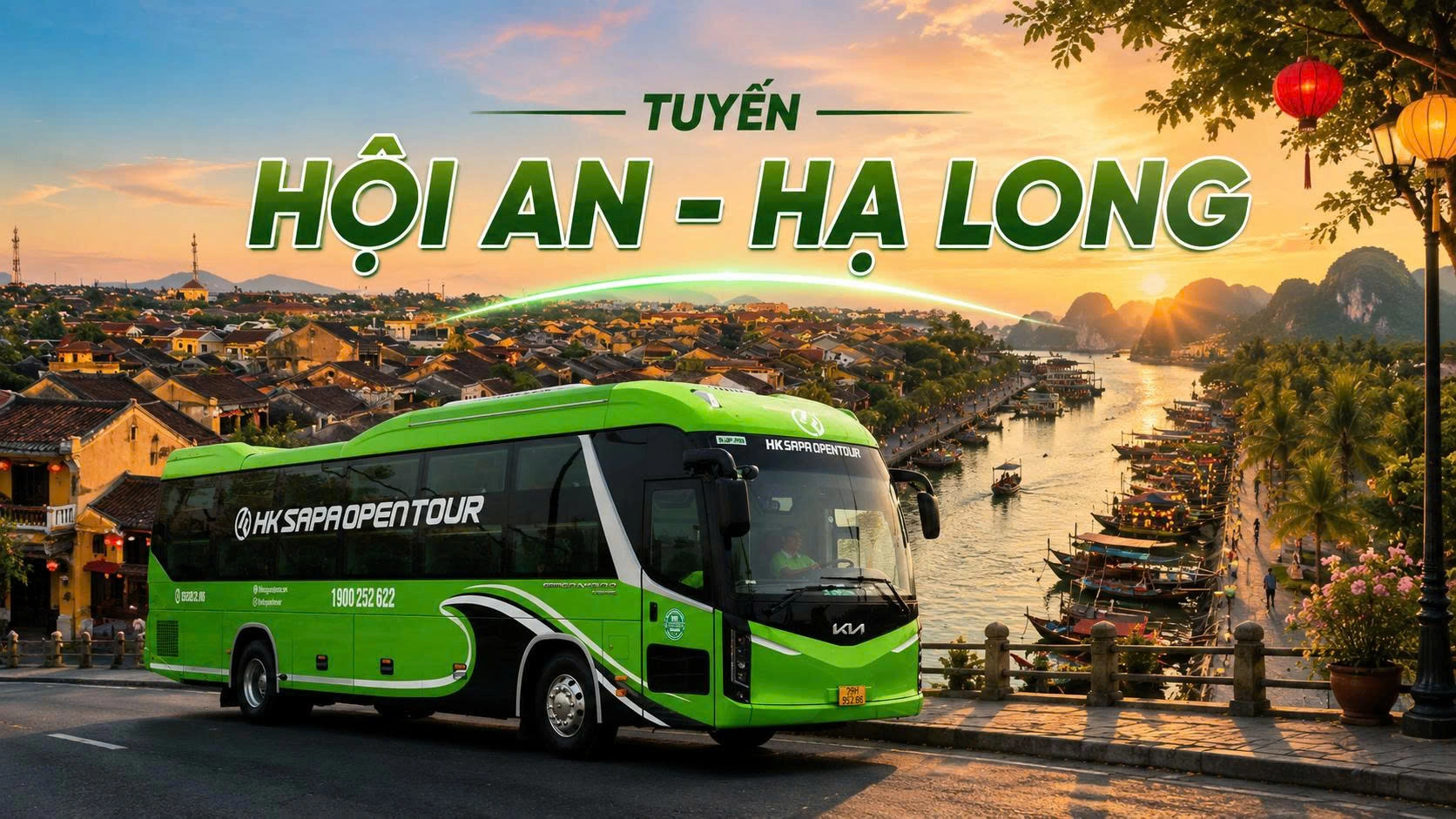 Dịch vụ xe buýt đưa đón cabin VIP từ Hội An đến Hạ Long