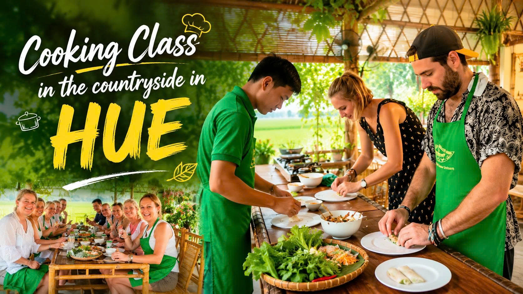Day Tour | Cooking Class in the countryside by Motorbike | Hue