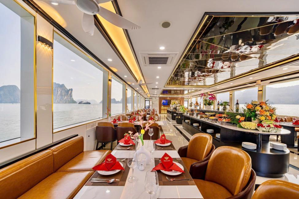 Diamond Era Luxury Day Cruise | Discover Beautiful Scenery Ha Long Bay with Sung Sot & Ti Top | Vietnam