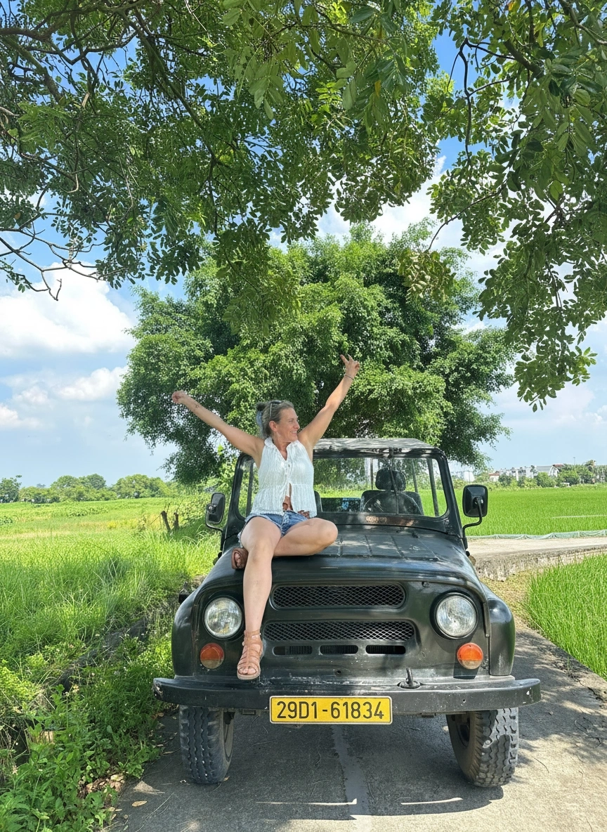Explore Hanoi Countryside & Co Loa Citadel Tour by Army Jeep