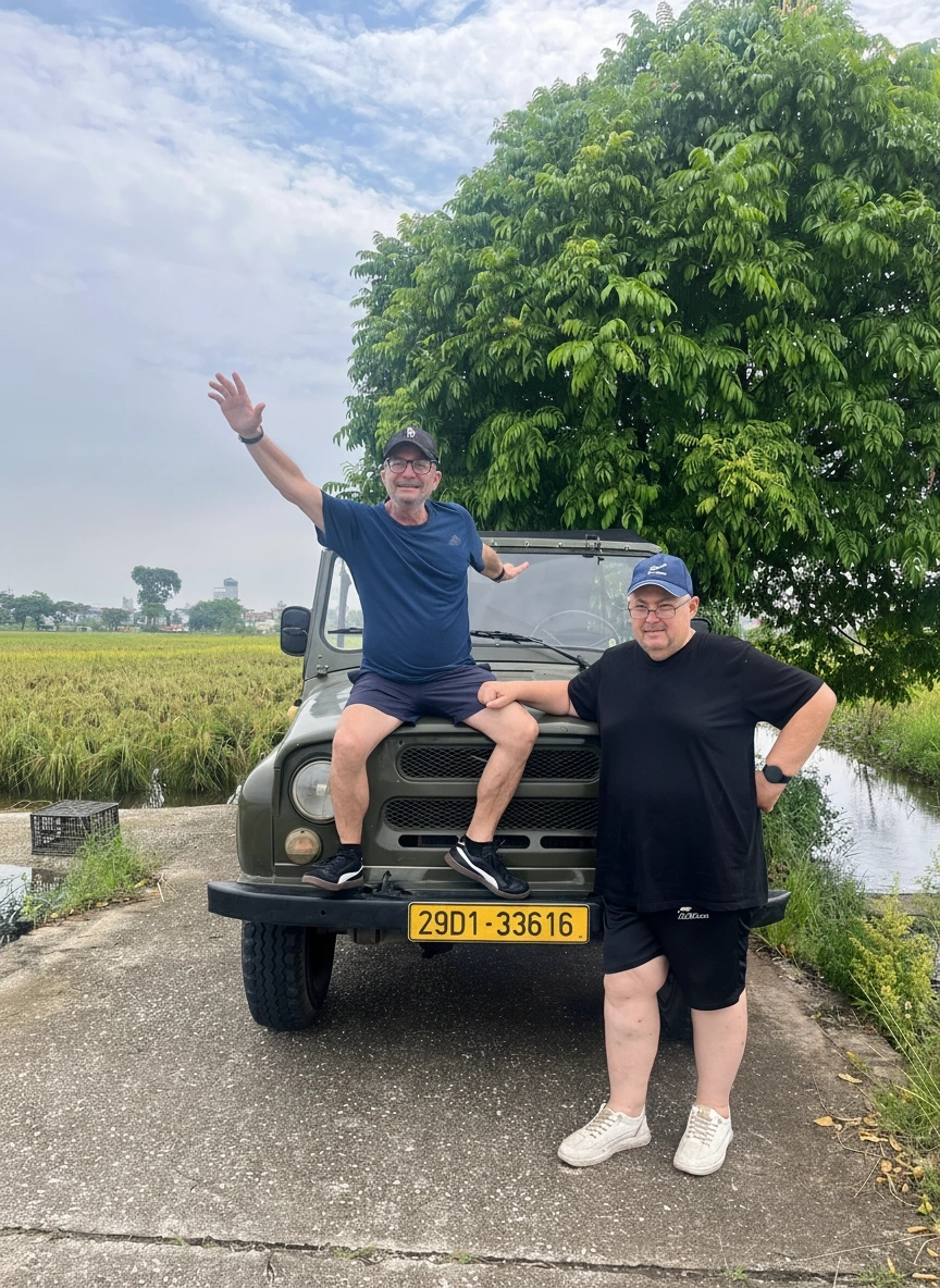 Explore Hanoi Countryside & Co Loa Citadel Tour by Army Jeep