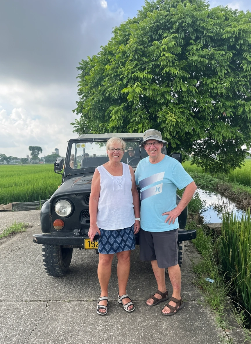 Explore Hanoi Countryside & Co Loa Citadel Tour by Army Jeep