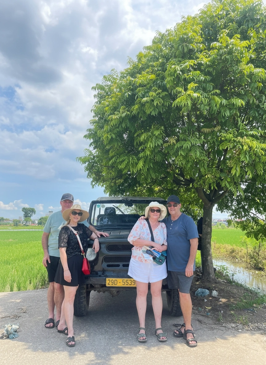 Explore Hanoi Countryside & Co Loa Citadel Tour by Army Jeep