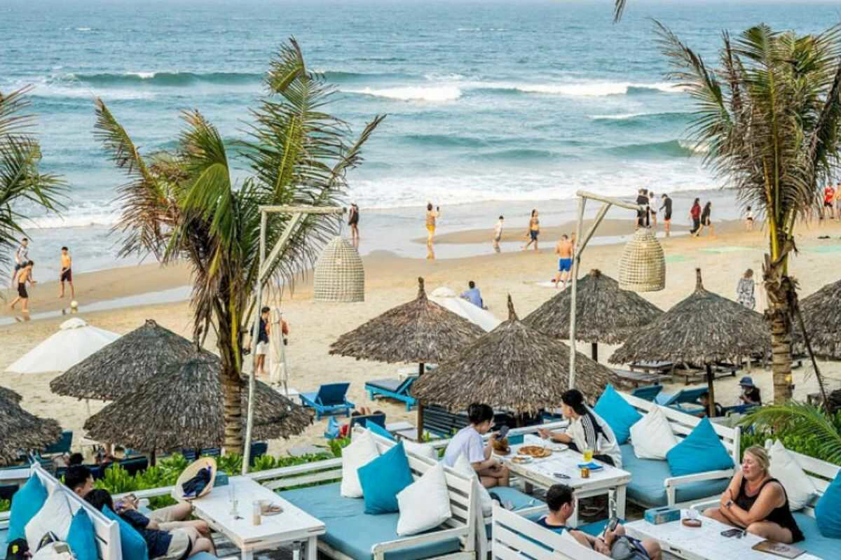 An Bang Beach attracts visitors with soft golden sand and clear, tranquil waters
