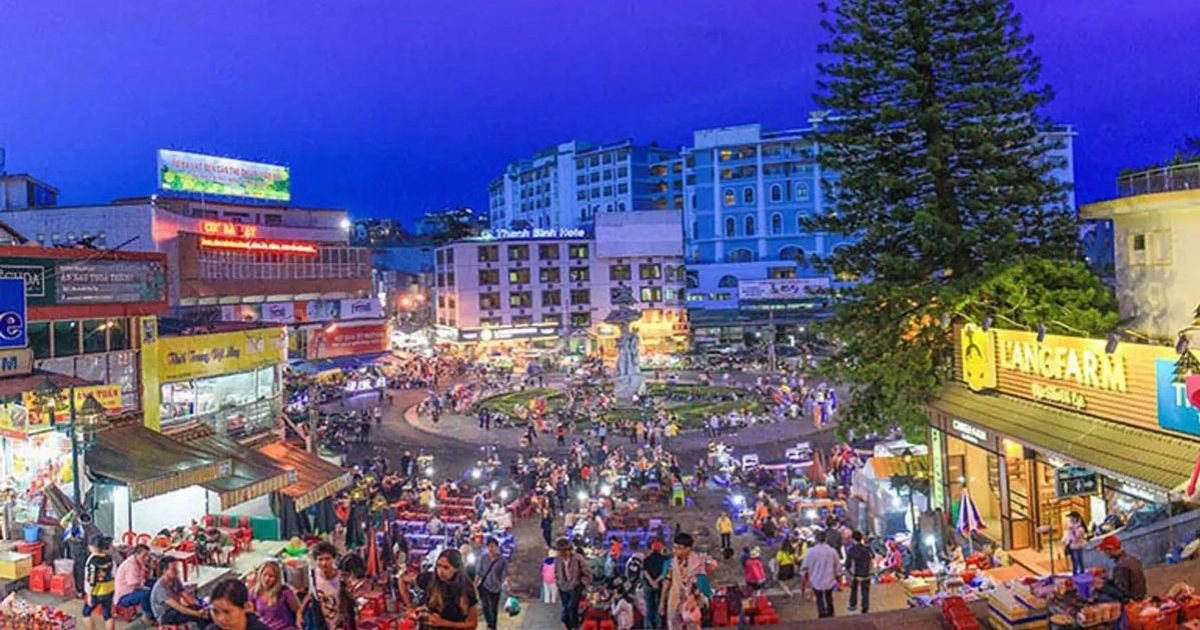 Da lat city center and night market