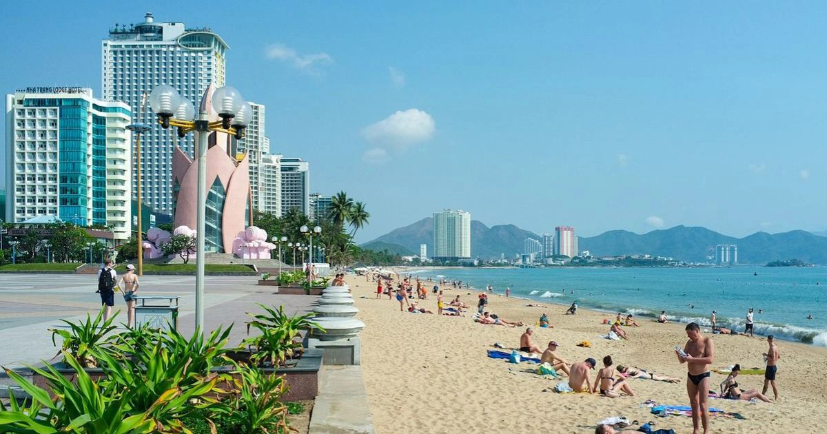 Nha Trang beach coastline city skyline Vietnam