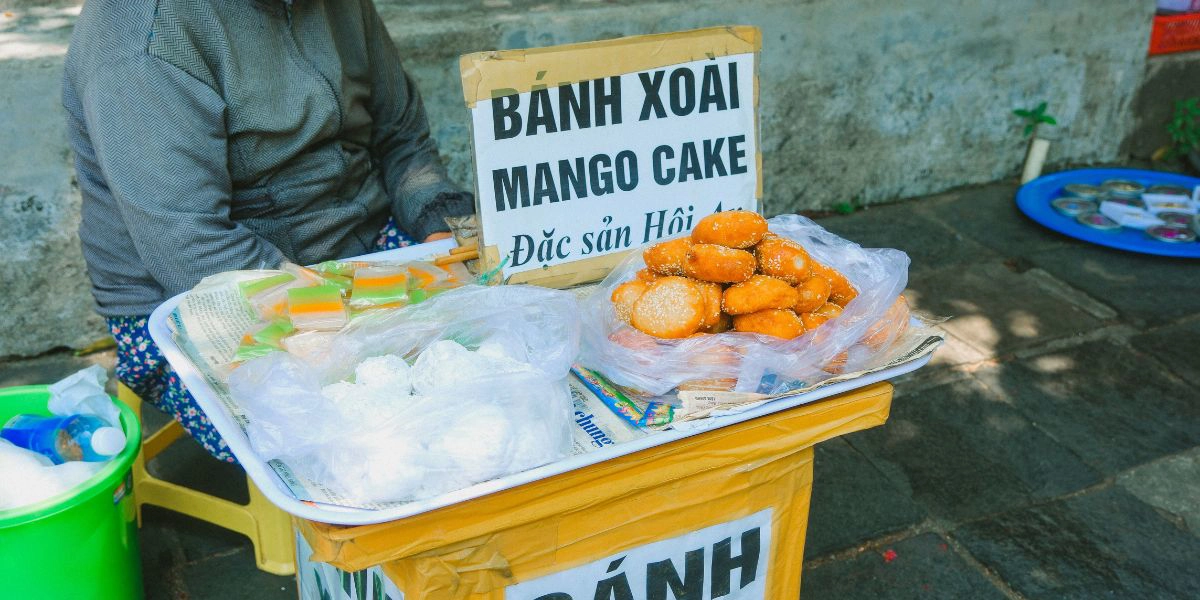 Sweet mango cake in Hoi An
