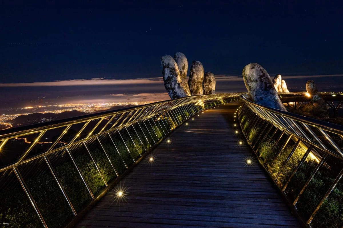 Enjoy Ba Na Hills By Night And Golden Bridge with Buffet Dinner and Round Trip Shuttle Bus | Depart from Danang 