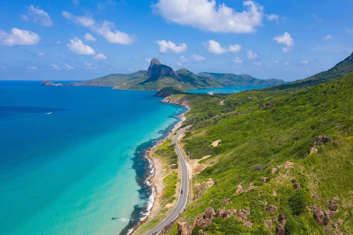 The sparkling water and sand of Con Dao Island
